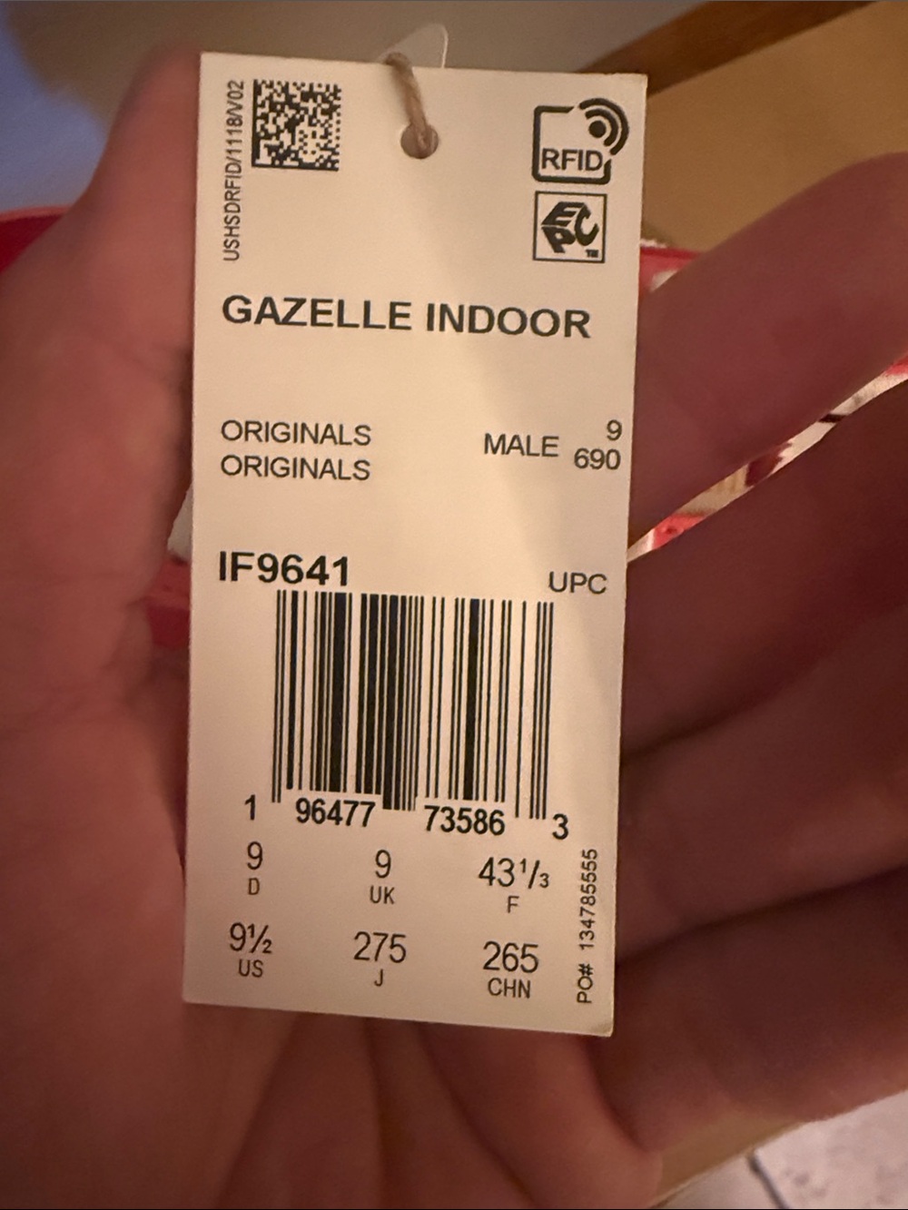 adidas Gazelle Indoor red sneakers. - Picture 4 of 6